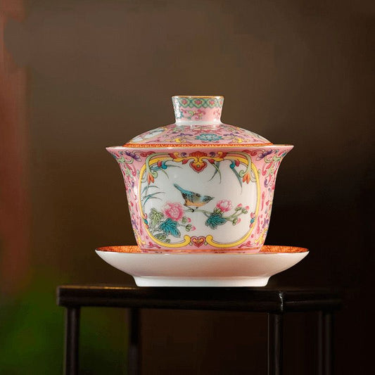 Blush Serenade Songbird Floral Elegance Teacup